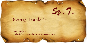 Szorg Teréz névjegykártya